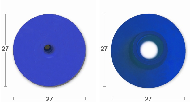 Бирка ушная MULTI flex R/R d27 TMP, открытая, синий