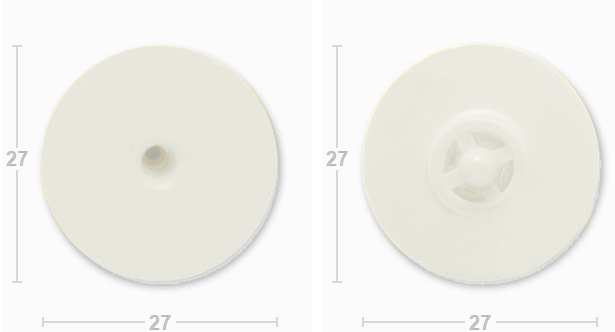 Бирка ушная MULTI flex R/R d27 TMP, белая